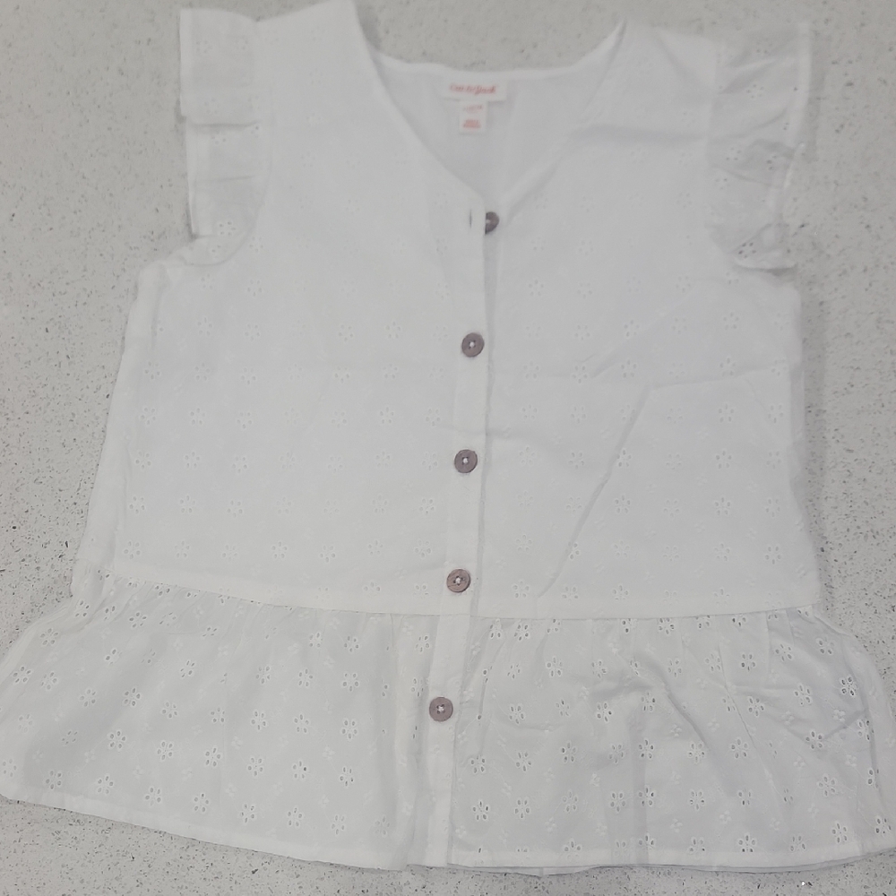Cat & Jack White Eyelet Blouse